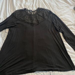 Torrid Black Lace Top